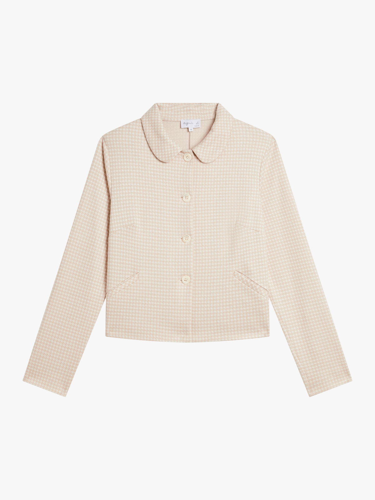 FEMME ウィメンズ 千鳥格子 ジャカード 長袖 ジャケット "Clarissa" ベージュ系その他