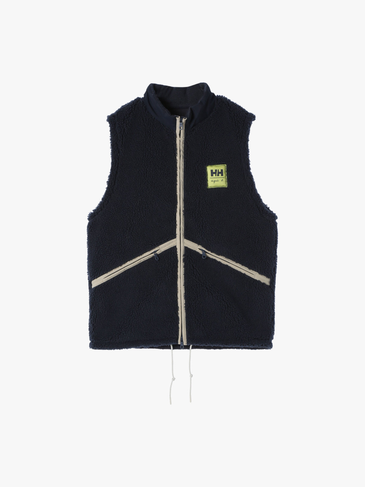 FEMME ウィメンズ agnes b. x HELLY HANSEN コウデンシ ファイバーパイル ベスト ネイビー