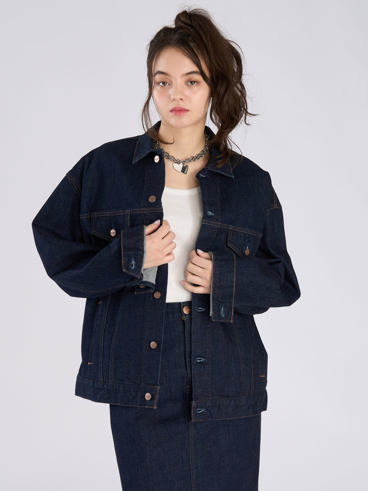 To b. by agnès b. To b. by agnes b. x RED CARD TOKYO オーバーサイズデニムジャケット ブルー