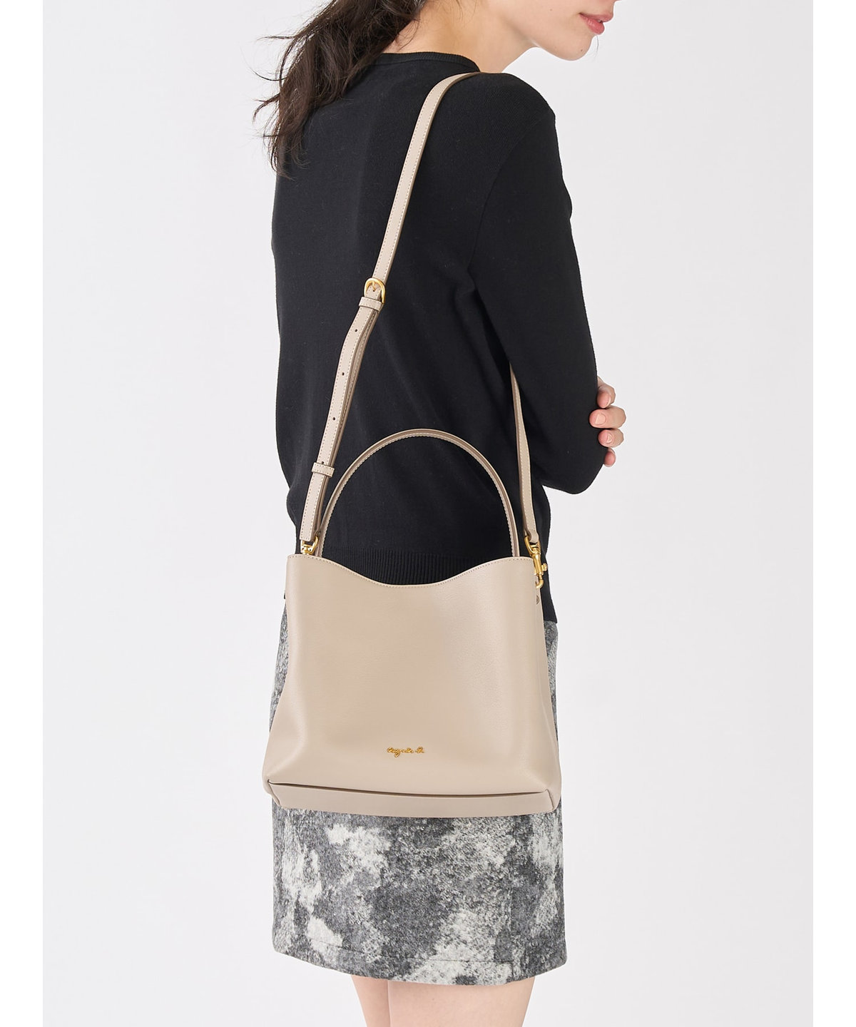 VOYAGE ウィメンズ バッグ＆ウォレット レザー 2way ミディアム トートバッグ "Christelle" ABS01-01 ベージュ