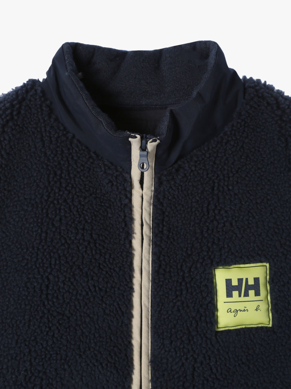 FEMME ウィメンズ agnes b. x HELLY HANSEN コウデンシ ファイバーパイル ベスト ネイビー