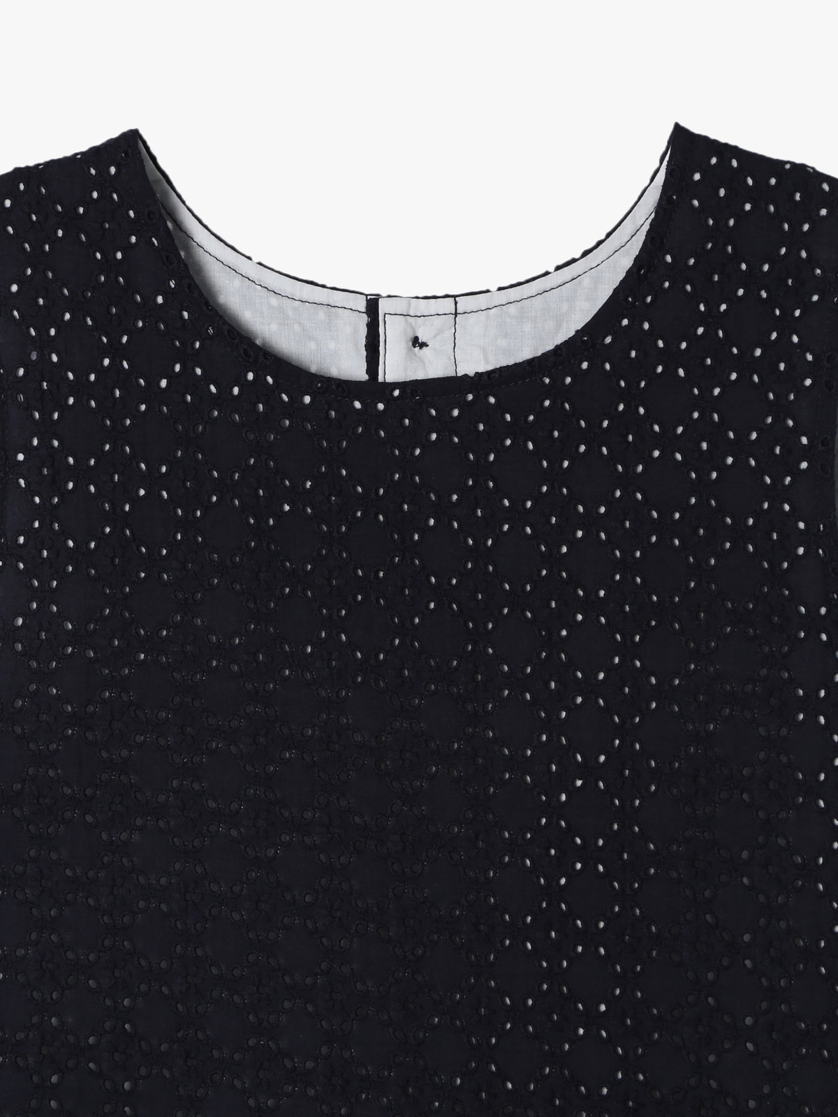 ENFANT ガールズ キッズ 花柄レース コットン ノースリーブ ワンピース ブルー