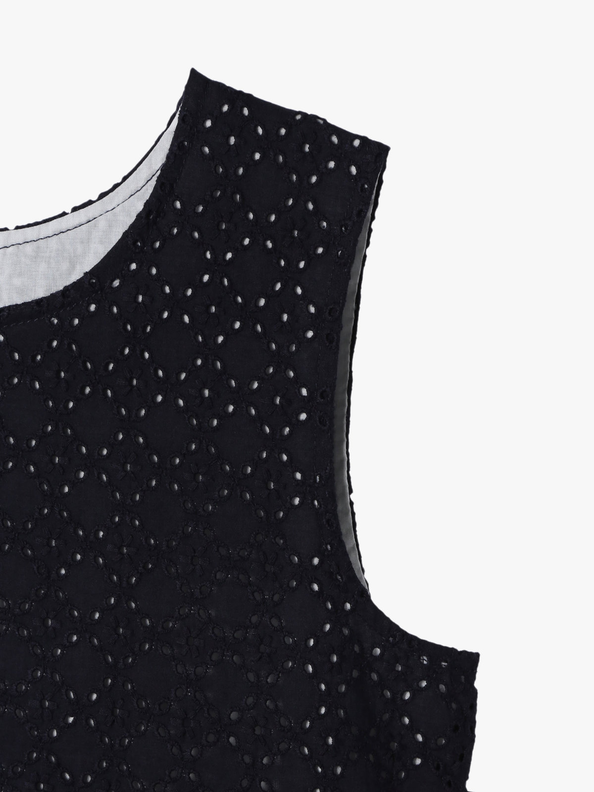 ENFANT ガールズ キッズ 花柄レース コットン ノースリーブ ワンピース ブルー