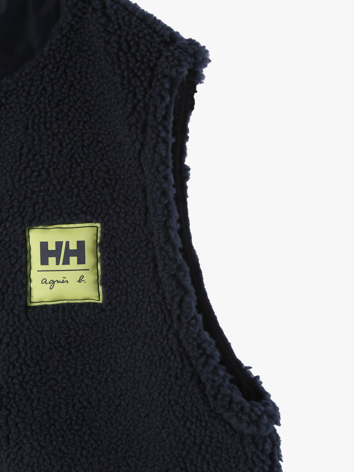 FEMME ウィメンズ agnes b. x HELLY HANSEN コウデンシ ファイバーパイル ベスト ネイビー