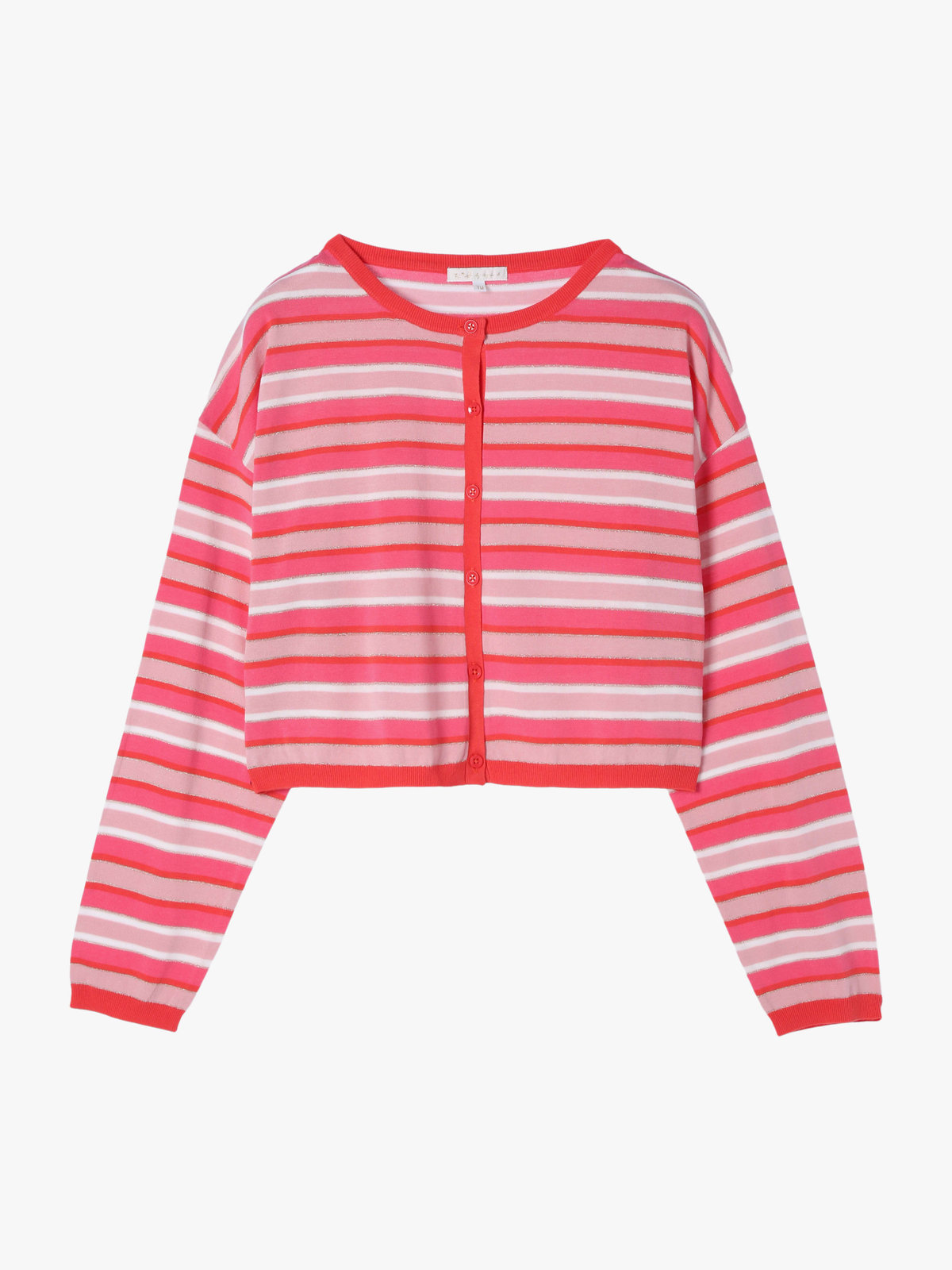 To b. by agnès b. 【Outlet】マルチストライプカーディガン ピンク