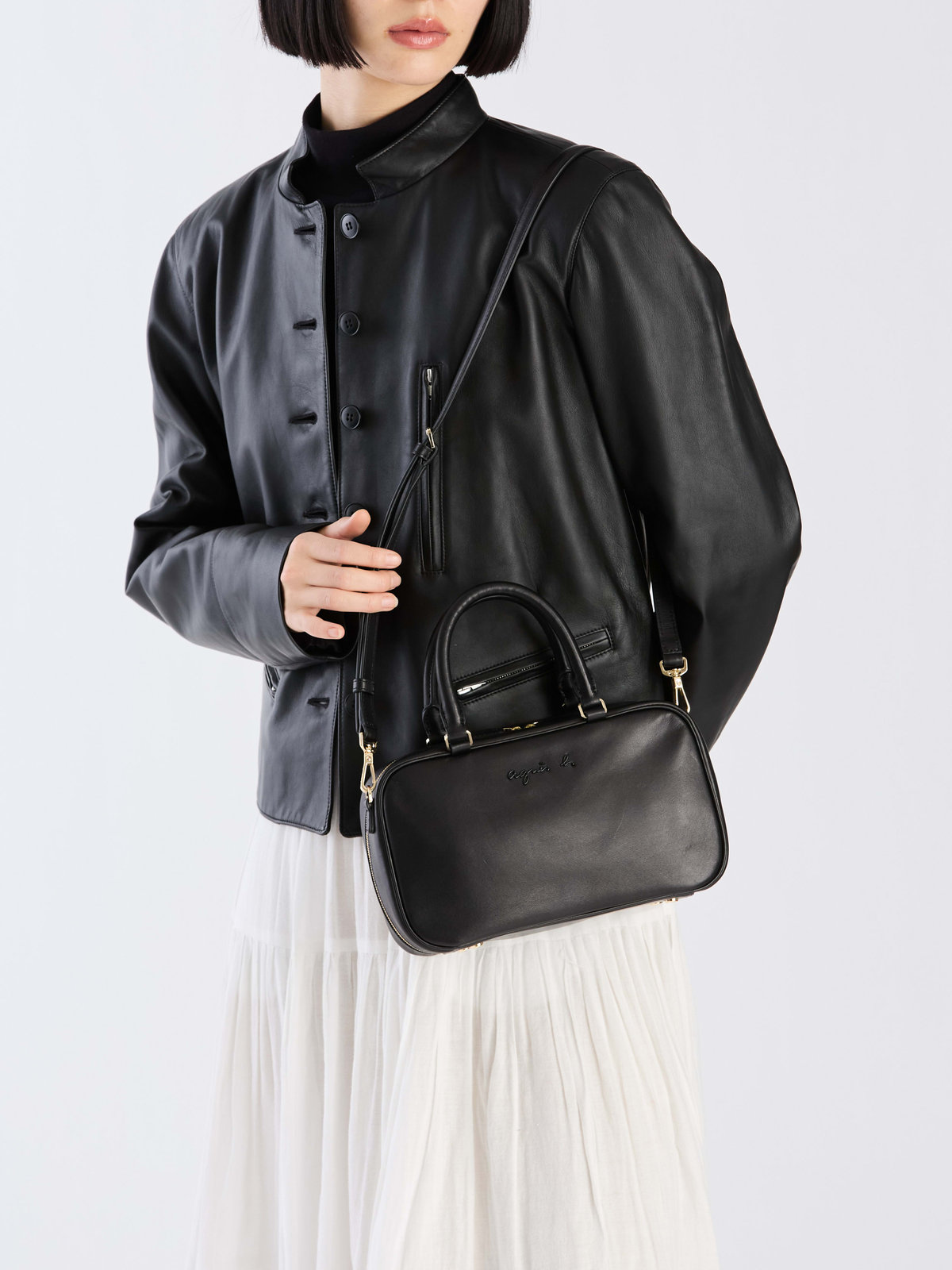 VOYAGE ウィメンズ バッグ＆ウォレット  レザー 2way ボストンバッグ”Carole” YAS02-02 ブラック