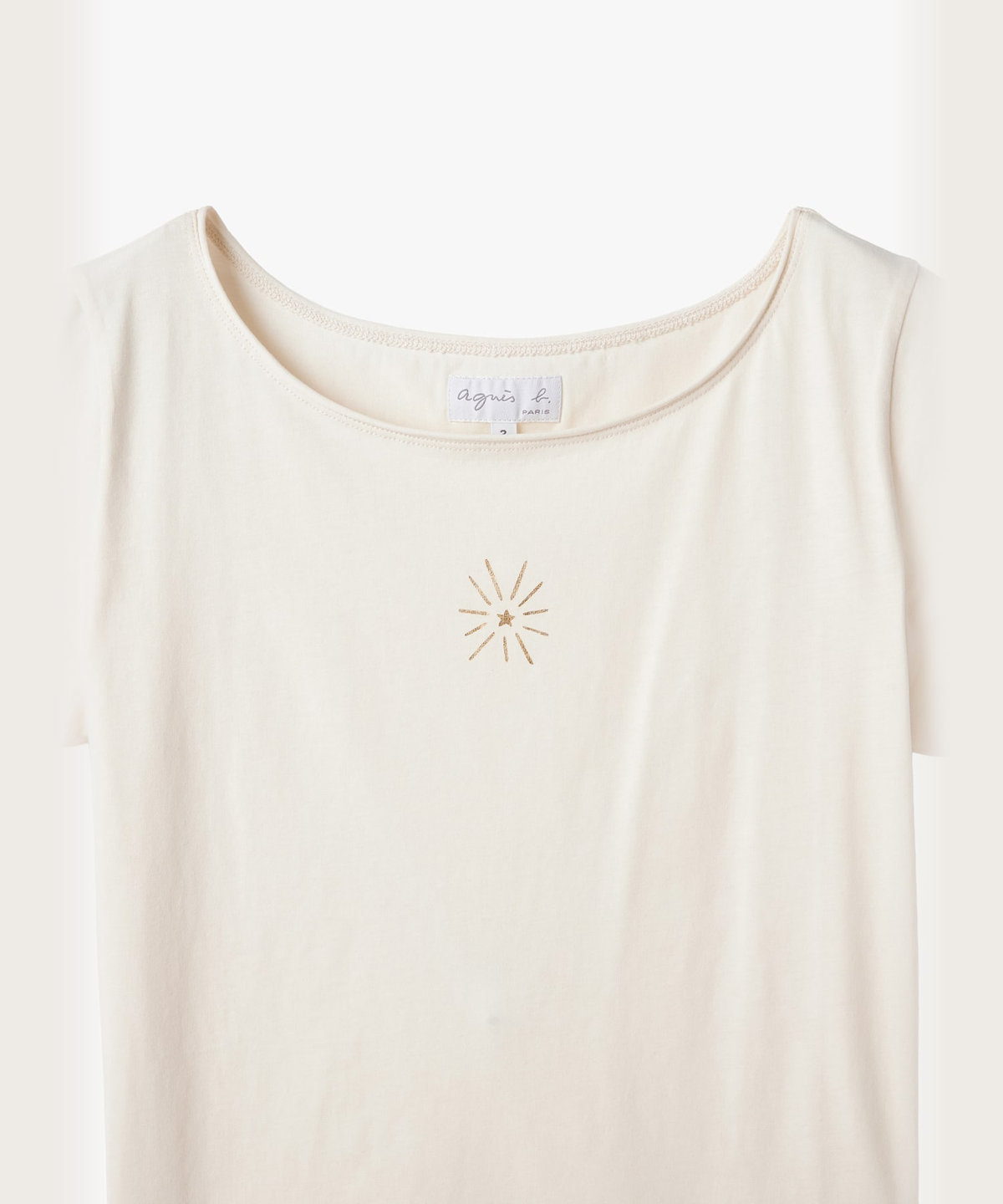 FEMME ウィメンズ プリント オーガニックコットン 半袖 Tシャツ "Australie" ホワイト
