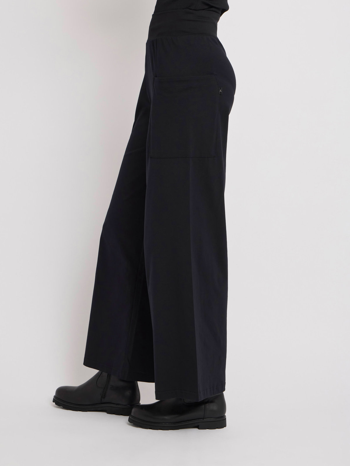 FEMME ウィメンズ コットン ジャージー ワイドパンツ ”New Mathis” ブラック