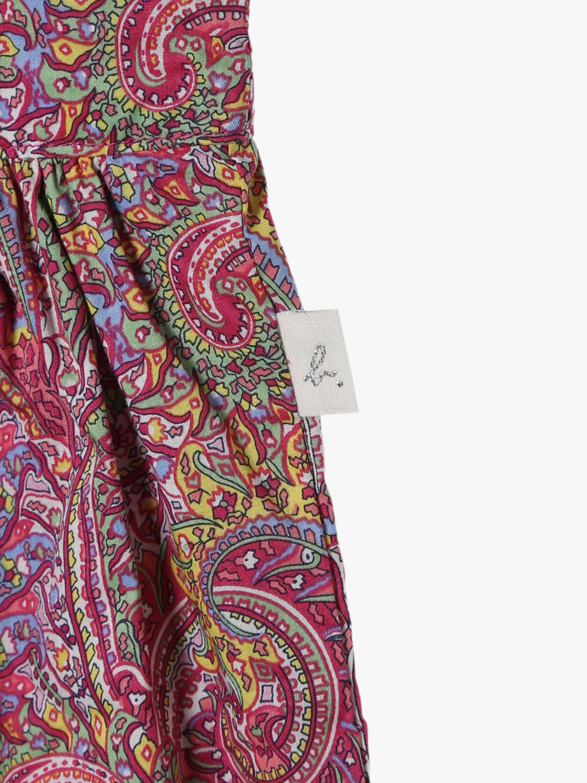 ENFANT ガールズ キッズ リバティプリント コットン ノースリーブ ワンピース "Laura" ピンク