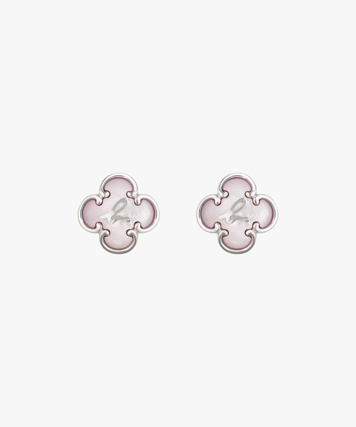 FEMME ウィメンズ "b."ロゴ フラワーモチーフ パール ピアス "Garden Breeze" シルバー