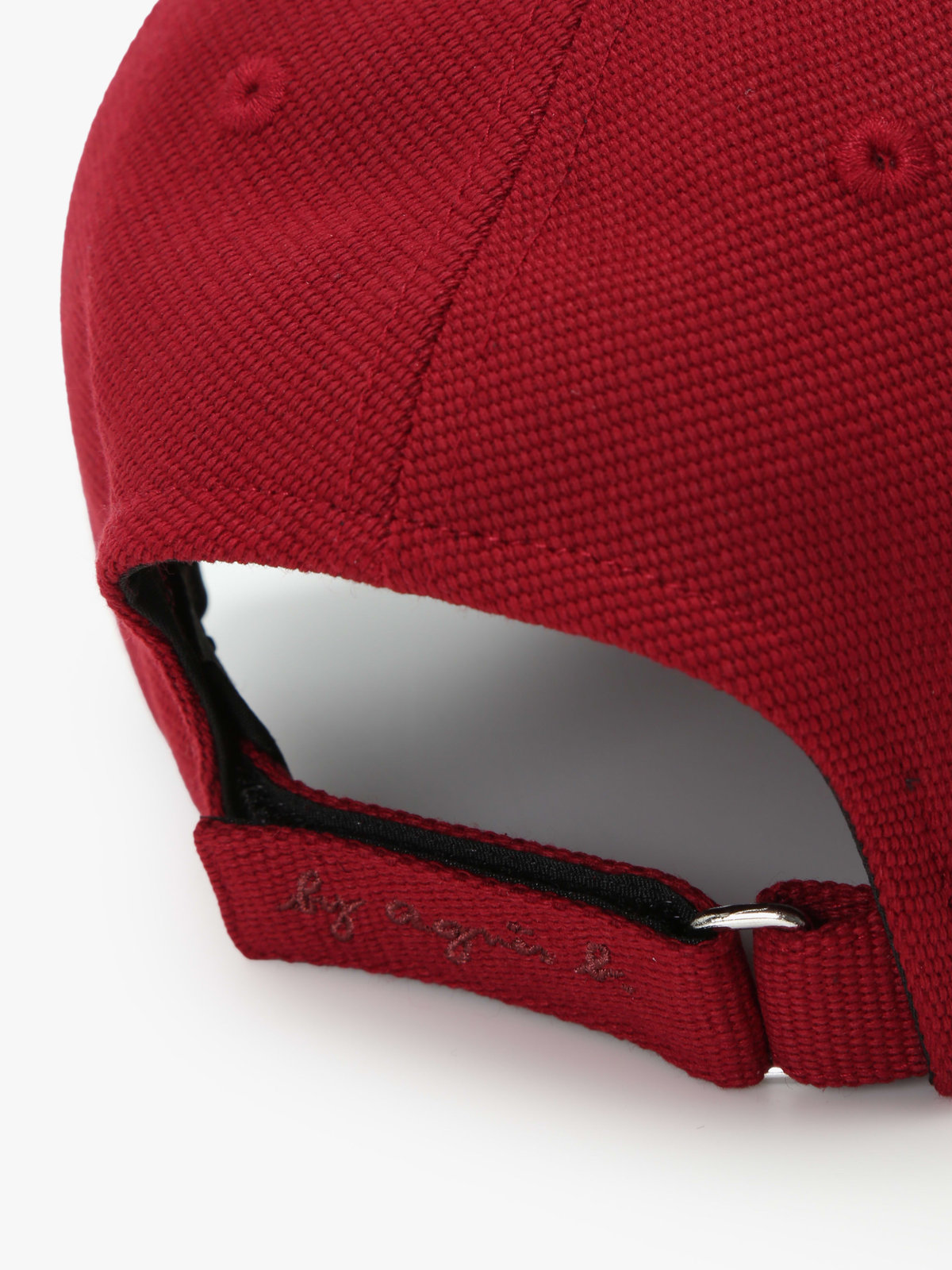 To b. by agnès b. ”To b.”ロゴ刺繍 キャップ レッド