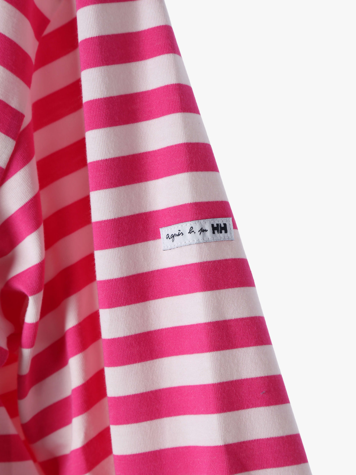FEMME ウィメンズ agnes b. × HH L/S Marine Border Tee ピンク