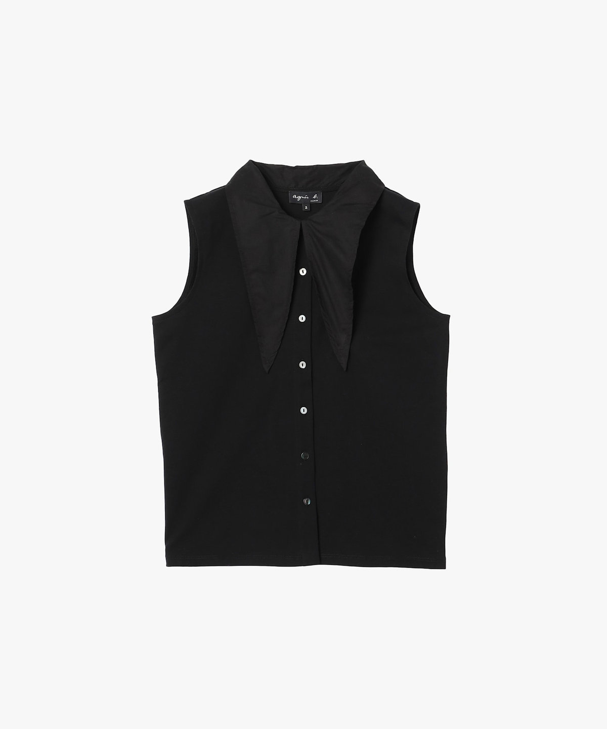 FEMME ウィメンズ コットン ノースリーブ ブラウス "Jane" ブラック