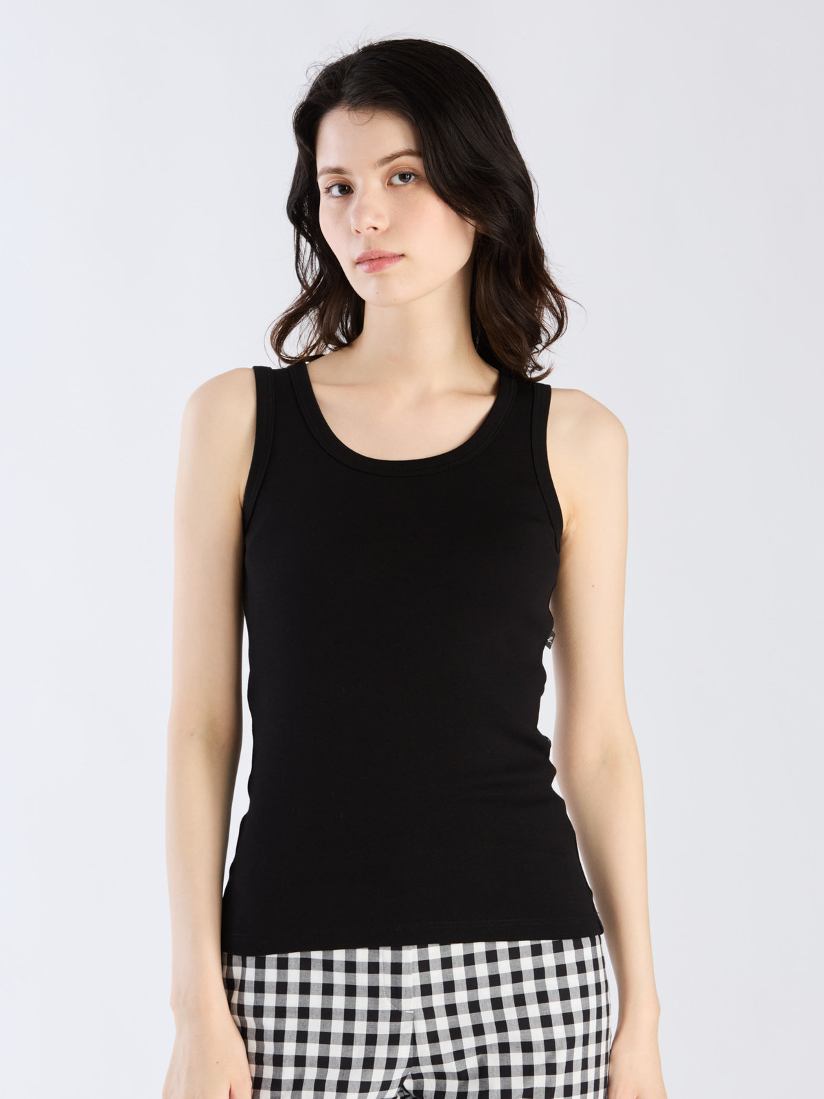 FEMME ウィメンズ コットン タンクトップ ブラック