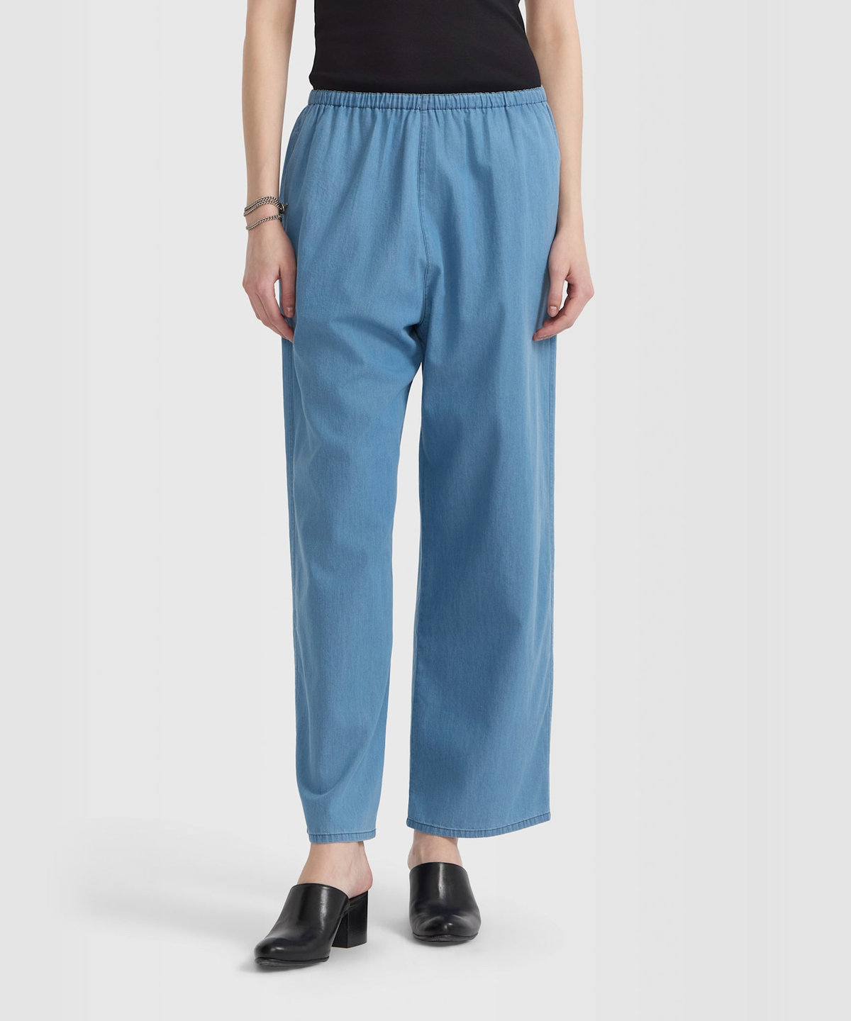 FEMME ウィメンズ デニム シャンブレー パンツ "Vietnam" ブルー