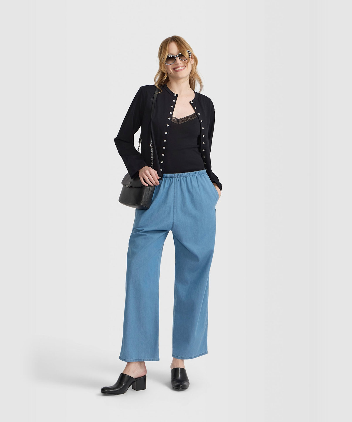 FEMME ウィメンズ デニム シャンブレー パンツ "Vietnam" ブルー