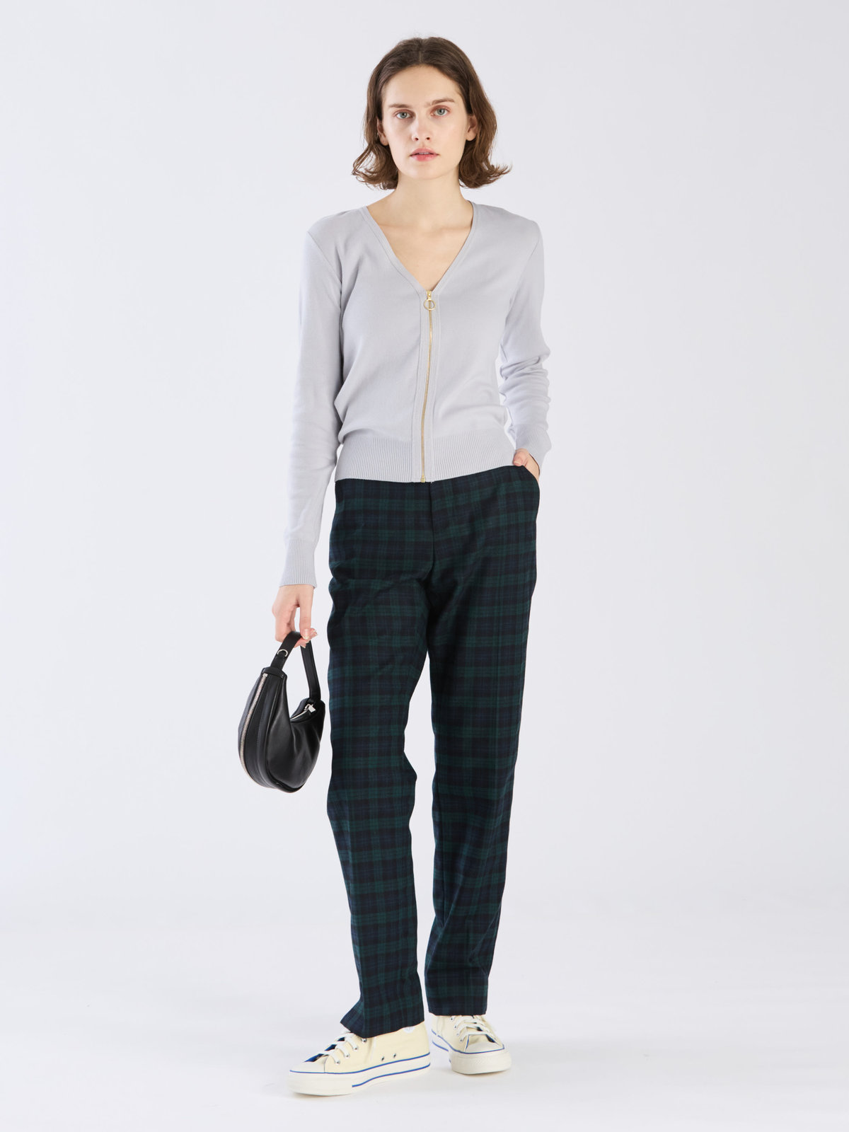 FEMME ウィメンズ 【Outlet】J155 CARDIGAN Vネックカーディガン グレー