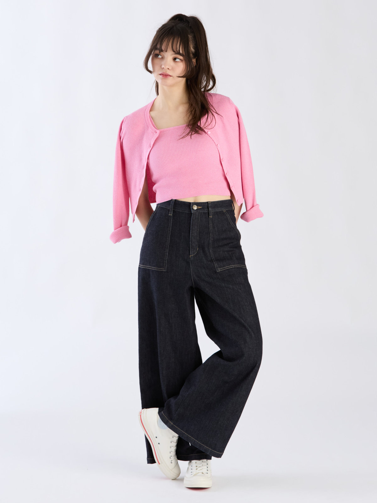 To b. by agnès b. 【Outlet】コットンリブタンクトップ ピンク