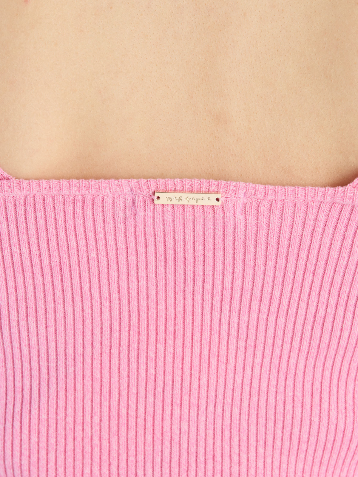 To b. by agnès b. 【Outlet】コットンリブタンクトップ ピンク