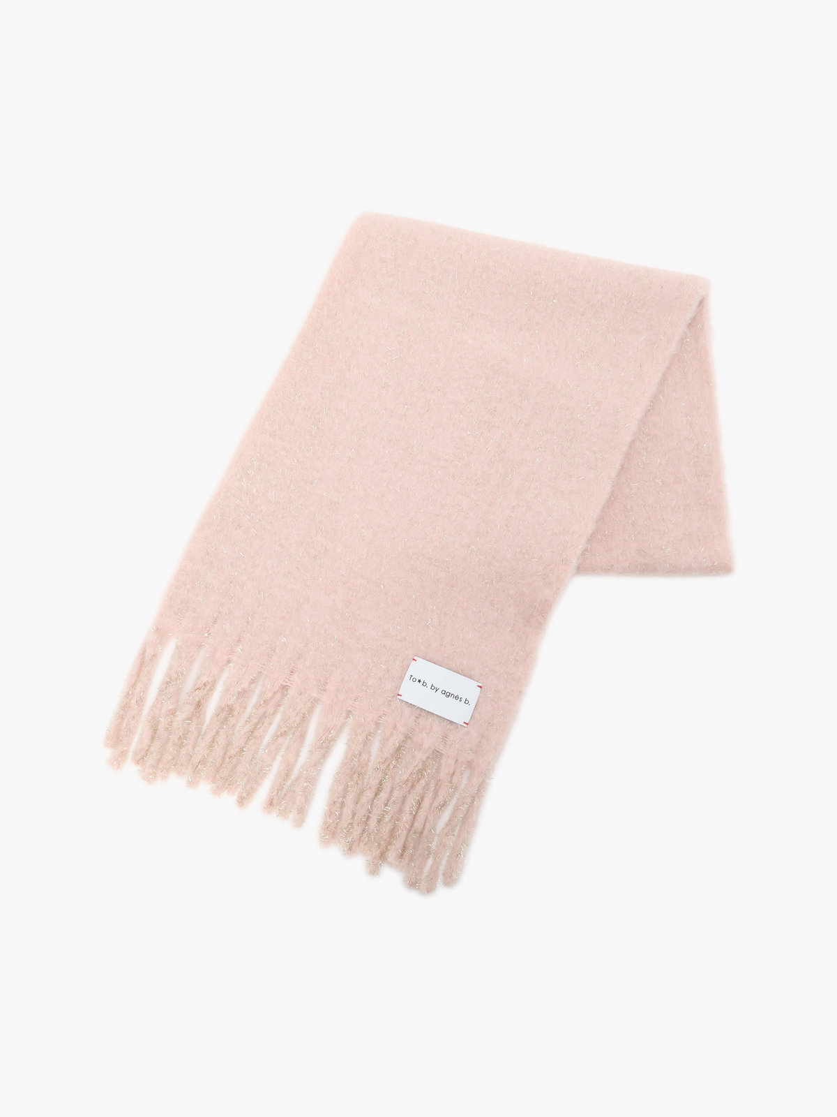 To b. by agnès b. 【Outlet】ラメ マフラー ピンク