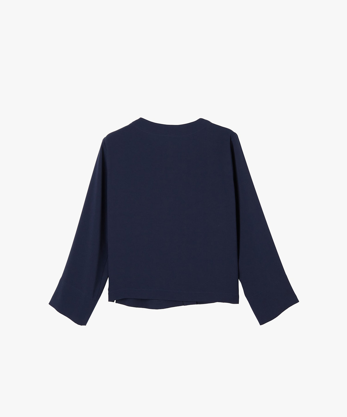 FEMME ウィメンズ トリアセテート ノーカラー シャツジャケット "Beatriz" ブルー系その他