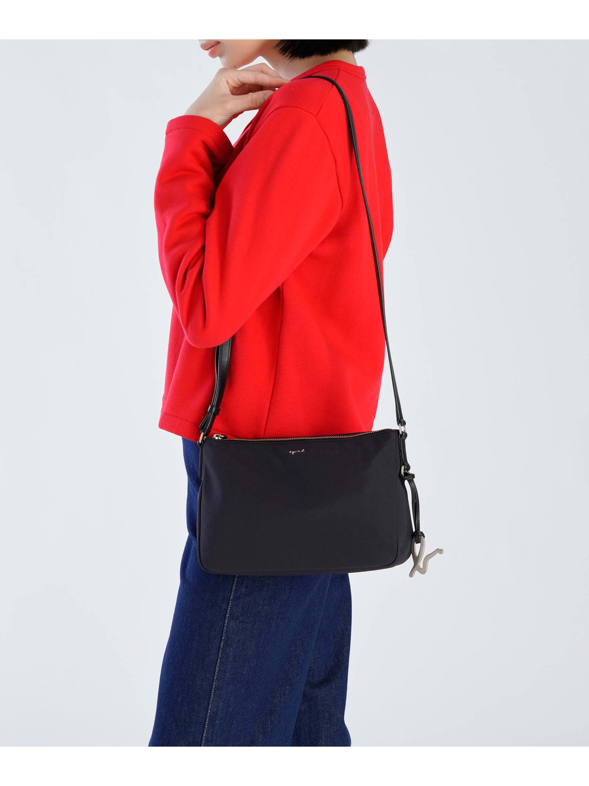 VOYAGE ウィメンズ バッグ＆ウォレット ナイロン ミディアム ショルダーバッグ "Adele" ZAS10-06 ブラック