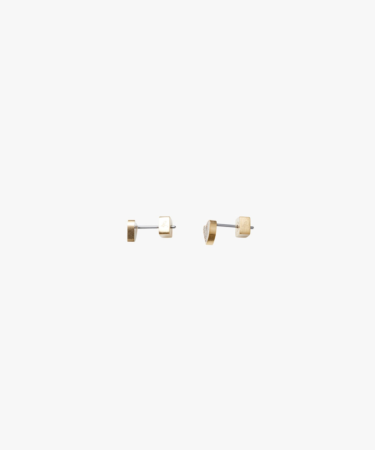To b. by agnès b. グリッターハート ピアス ゴールド
