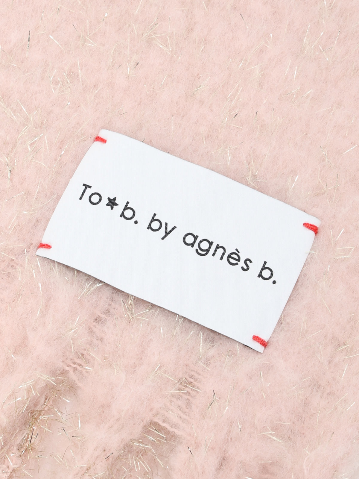 To b. by agnès b. 【Outlet】ラメ マフラー ピンク