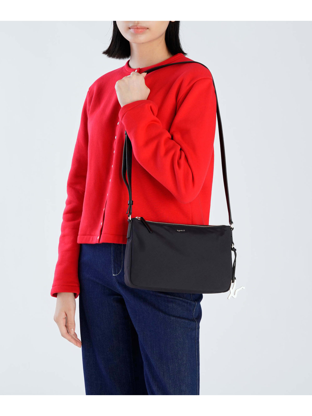 VOYAGE ウィメンズ バッグ＆ウォレット ナイロン ミディアム ショルダーバッグ "Adele" ZAS10-06 ブラック