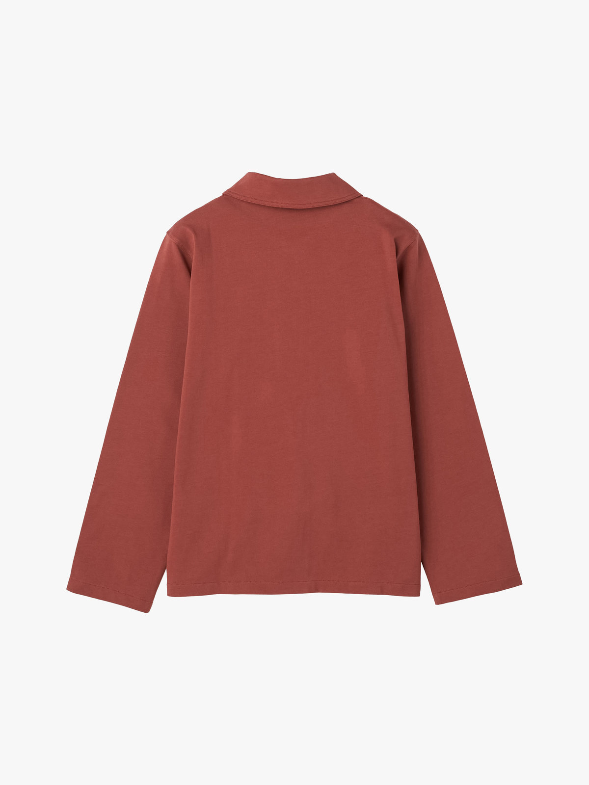 FEMME ウィメンズ コットン ジャージー 長袖 ジャケット "Mandarin" ブラウン系その他