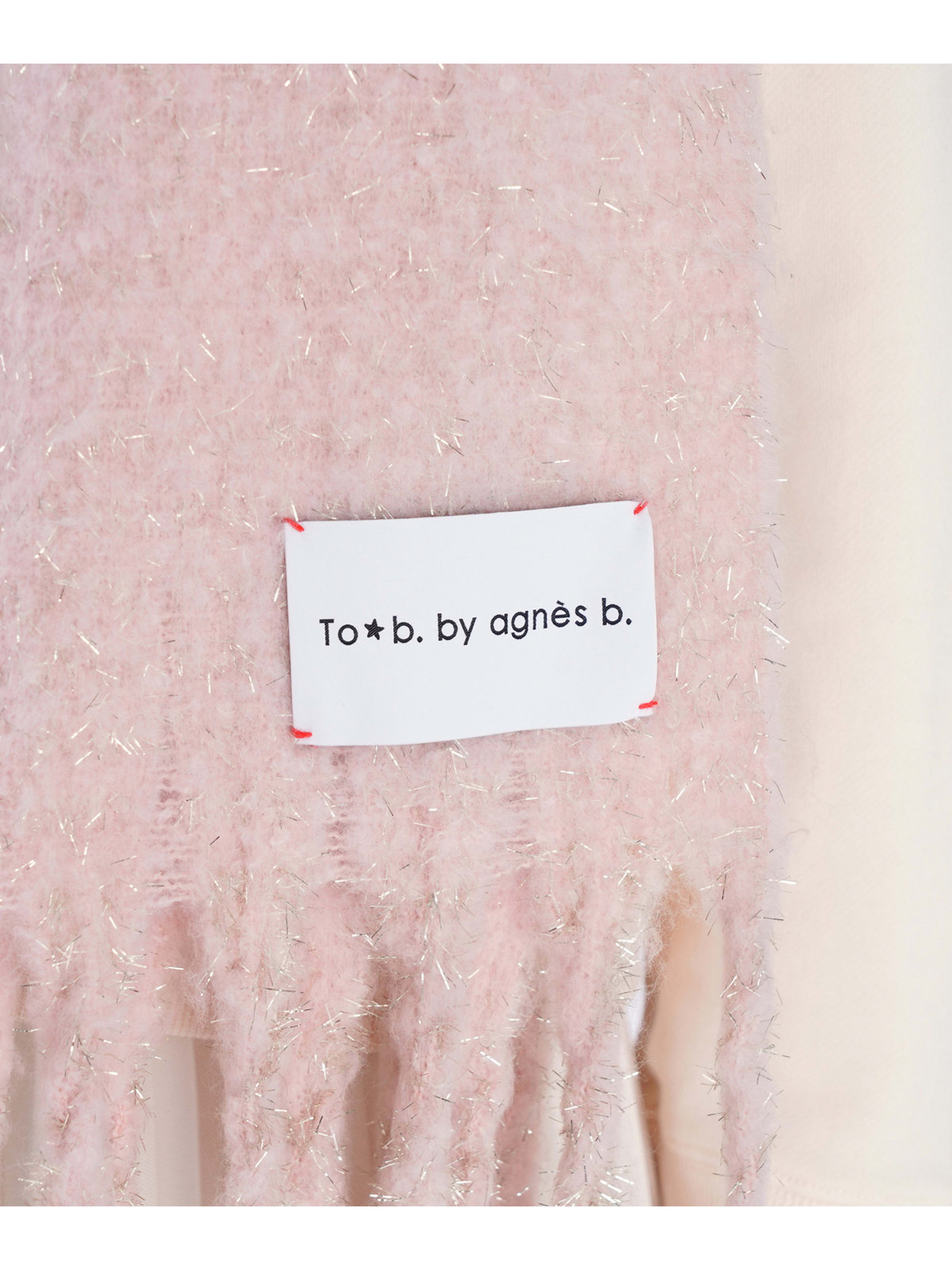 To b. by agnès b. 【Outlet】ラメ マフラー ピンク
