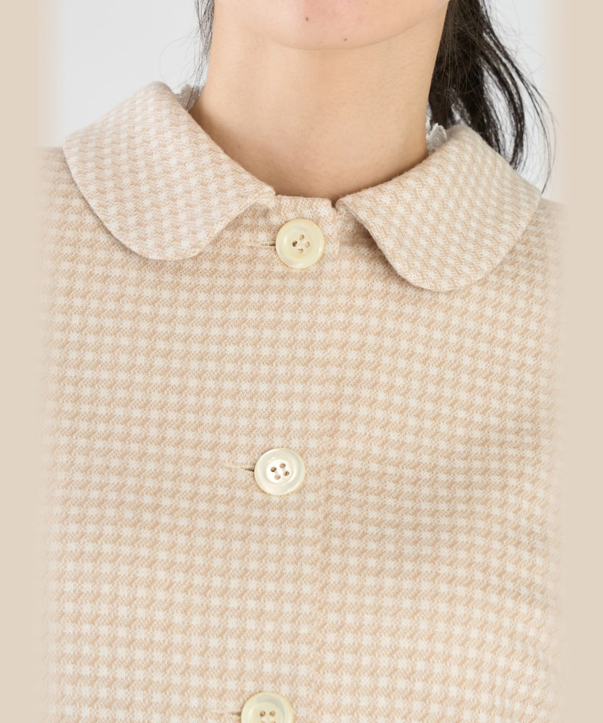 FEMME ウィメンズ 千鳥格子 ジャカード 長袖 ジャケット "Clarissa" ベージュ系その他