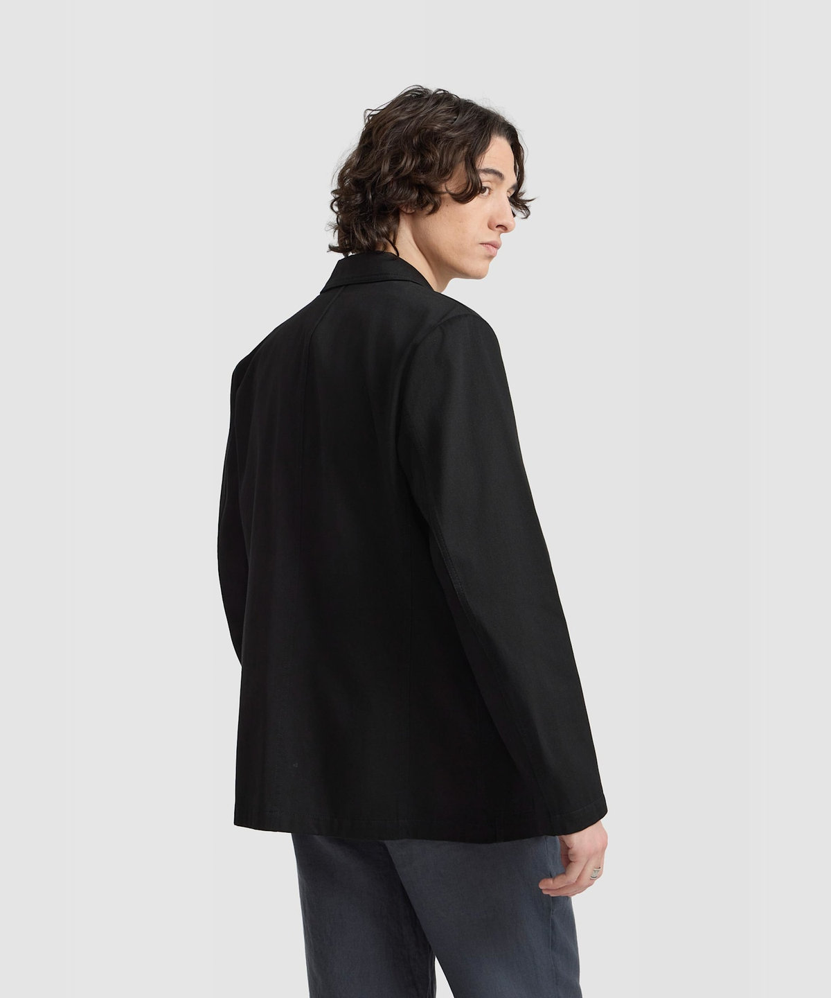 HOMME メンズ メンズ コットン ギャバジン テーラードジャケット "Cami" ブラック
