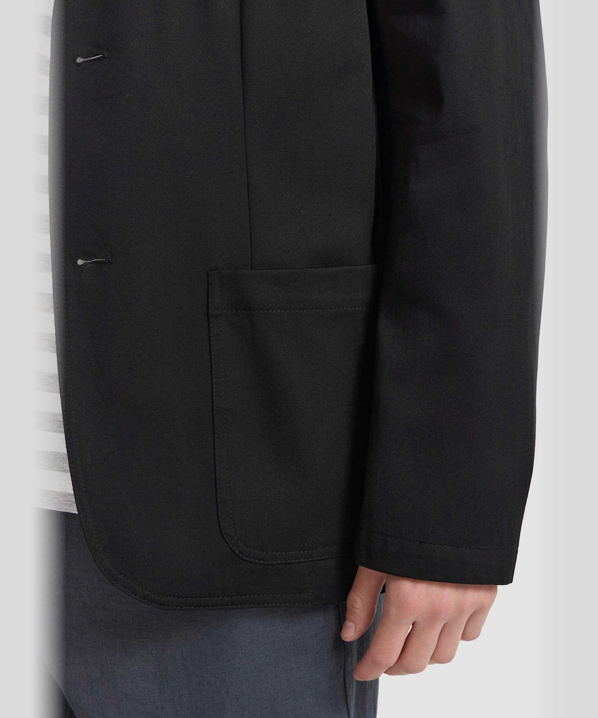 HOMME メンズ メンズ コットン ギャバジン テーラードジャケット "Cami" ブラック