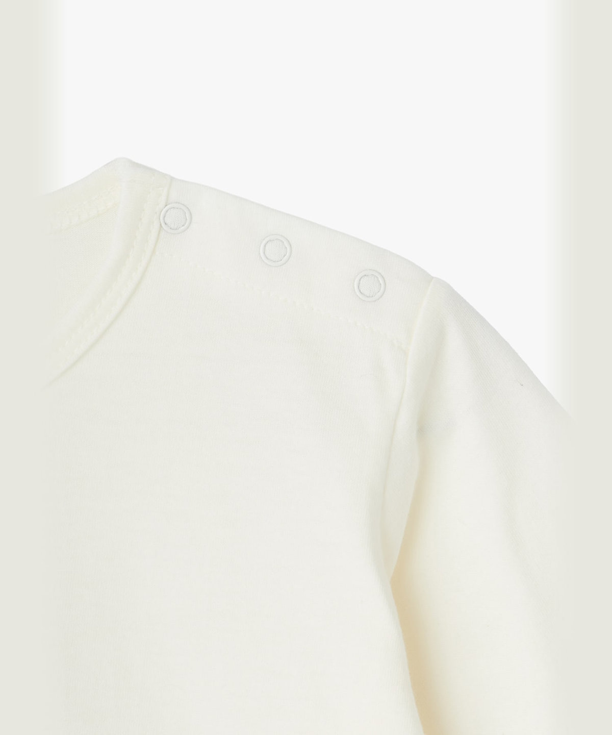 ENFANT ベビー ベビー ロゴ アイコニック プリント コットン 長袖 Tシャツ "Lezard" ホワイト
