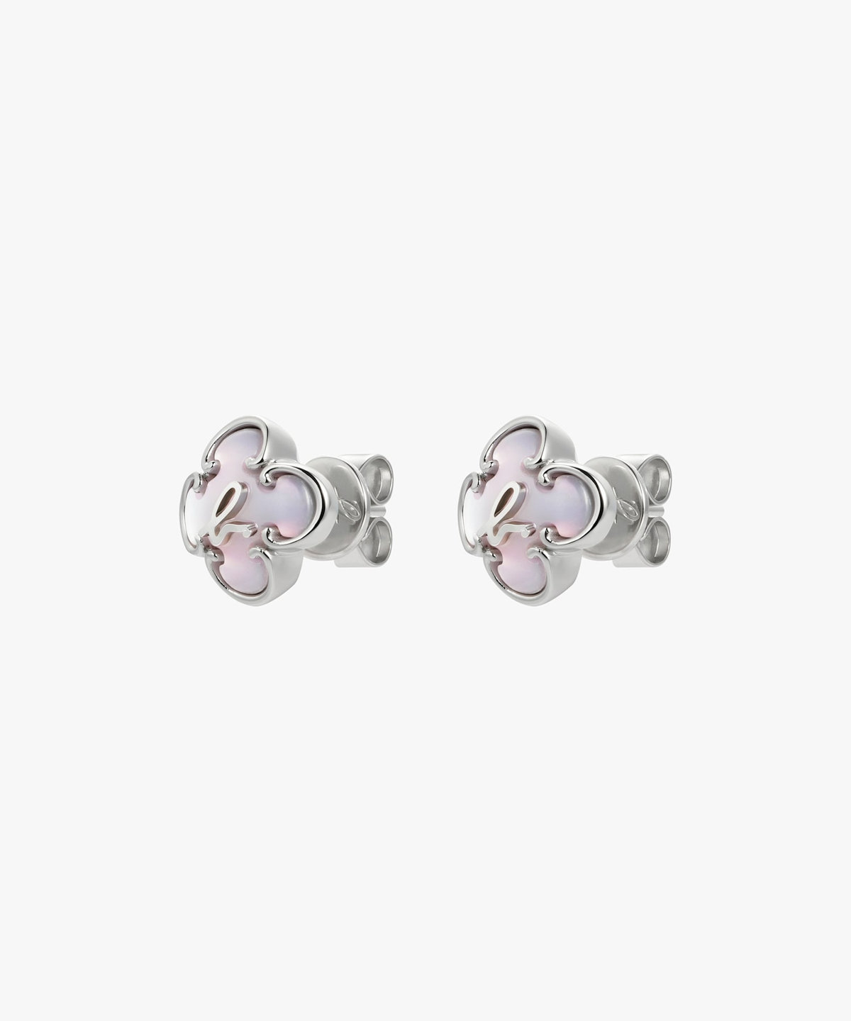 FEMME ウィメンズ "b."ロゴ フラワーモチーフ パール ピアス "Garden Breeze" シルバー