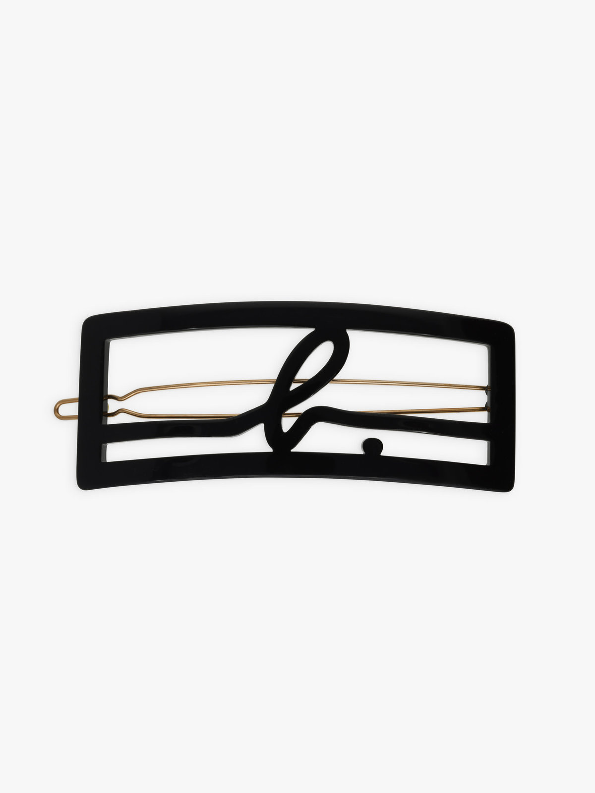 FEMME ウィメンズ ”b.” レクタングル バレッタ ブラック