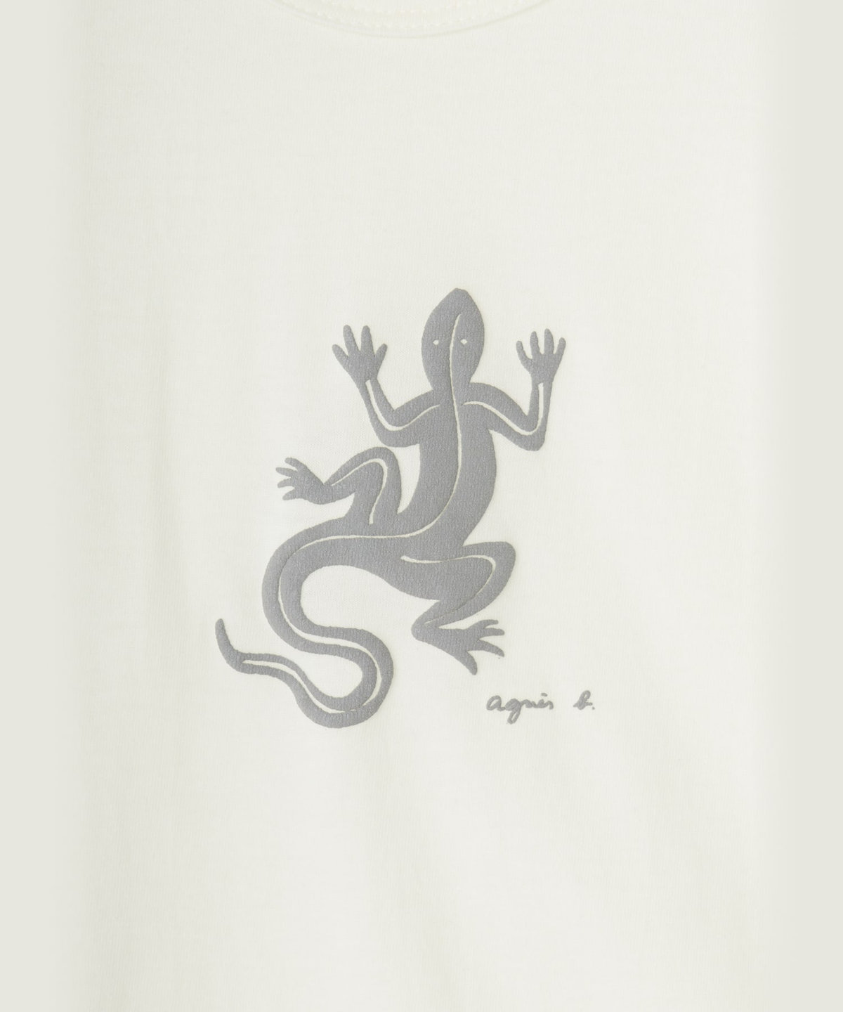 ENFANT ベビー ベビー ロゴ アイコニック プリント コットン 長袖 Tシャツ "Lezard" ホワイト