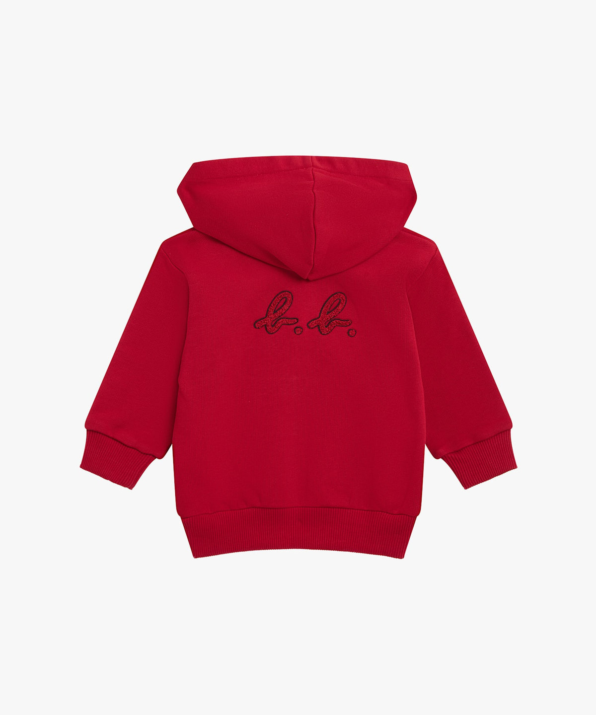 ENFANT ベビー ベビー “b.b." バックロゴ コットン ジップアップ ブルゾン "Douillet" レッド