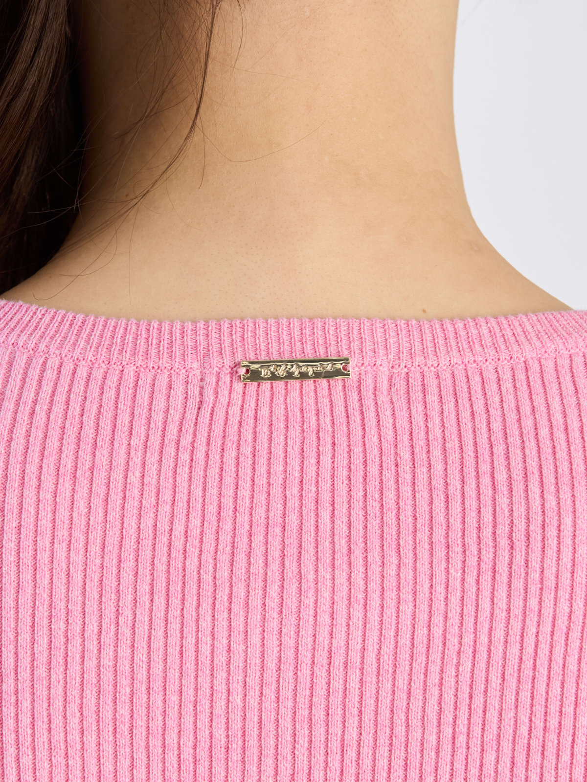 To b. by agnès b. 【Outlet】コットンリブカーディガン ピンク