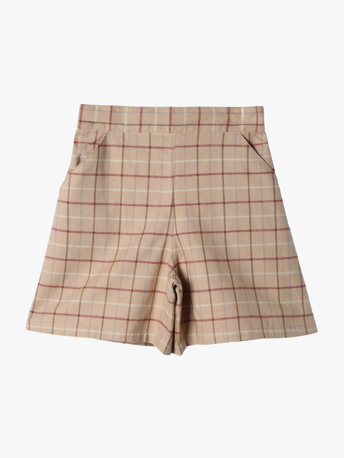 ENFANT ガールズ 【Outlet】キッズ チェック コットン ショート キュロット ベージュ