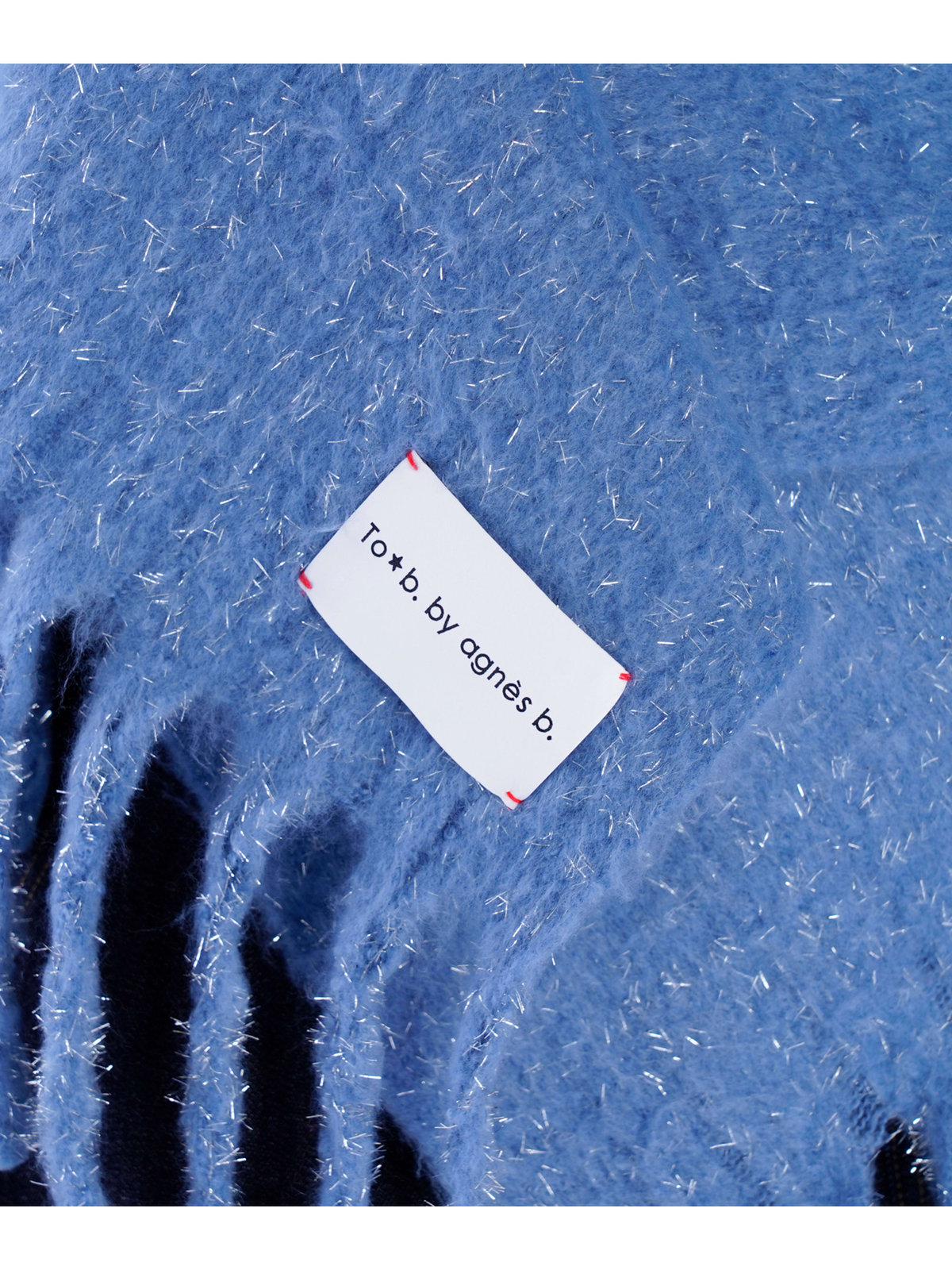 To b. by agnès b. 【Outlet】ラメ マフラー ブルー