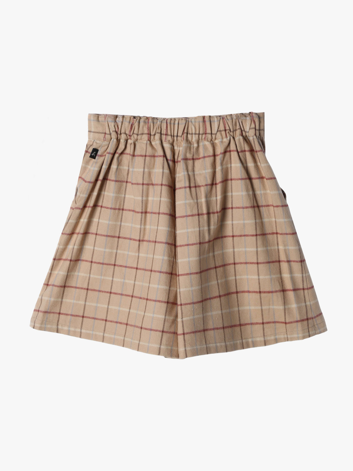 ENFANT ガールズ 【Outlet】キッズ チェック コットン ショート キュロット ベージュ