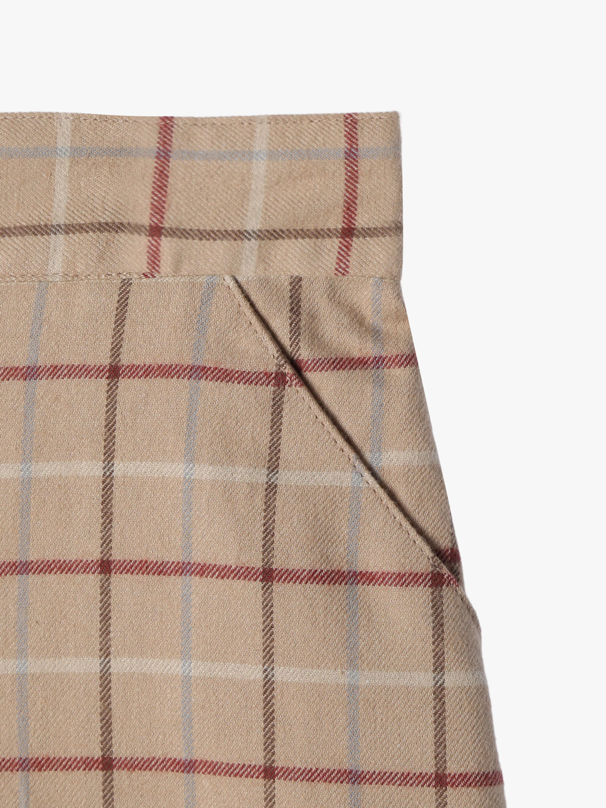 ENFANT ガールズ 【Outlet】キッズ チェック コットン ショート キュロット ベージュ