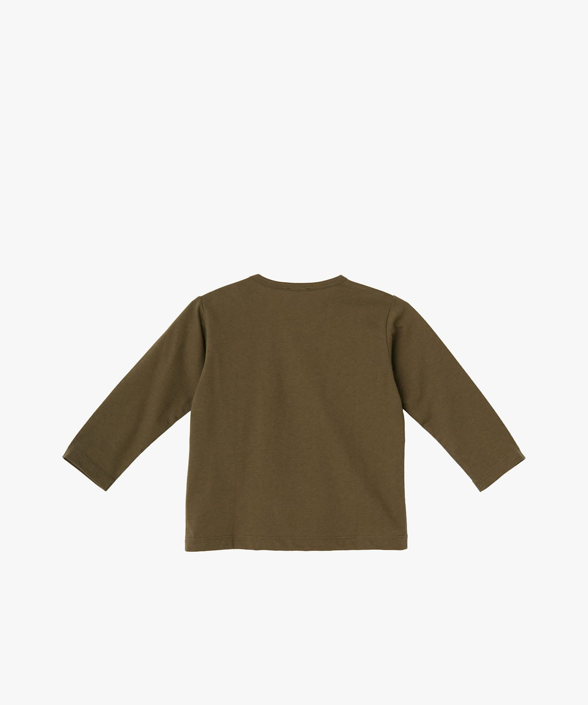 ENFANT ベビー ベビー ロゴ アイコニック プリント コットン 長袖 Tシャツ "Lezard" カーキ