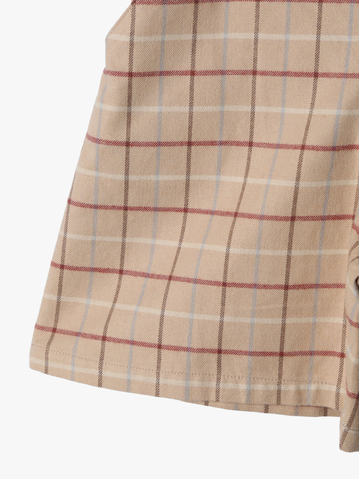 ENFANT ガールズ 【Outlet】キッズ チェック コットン ショート キュロット ベージュ