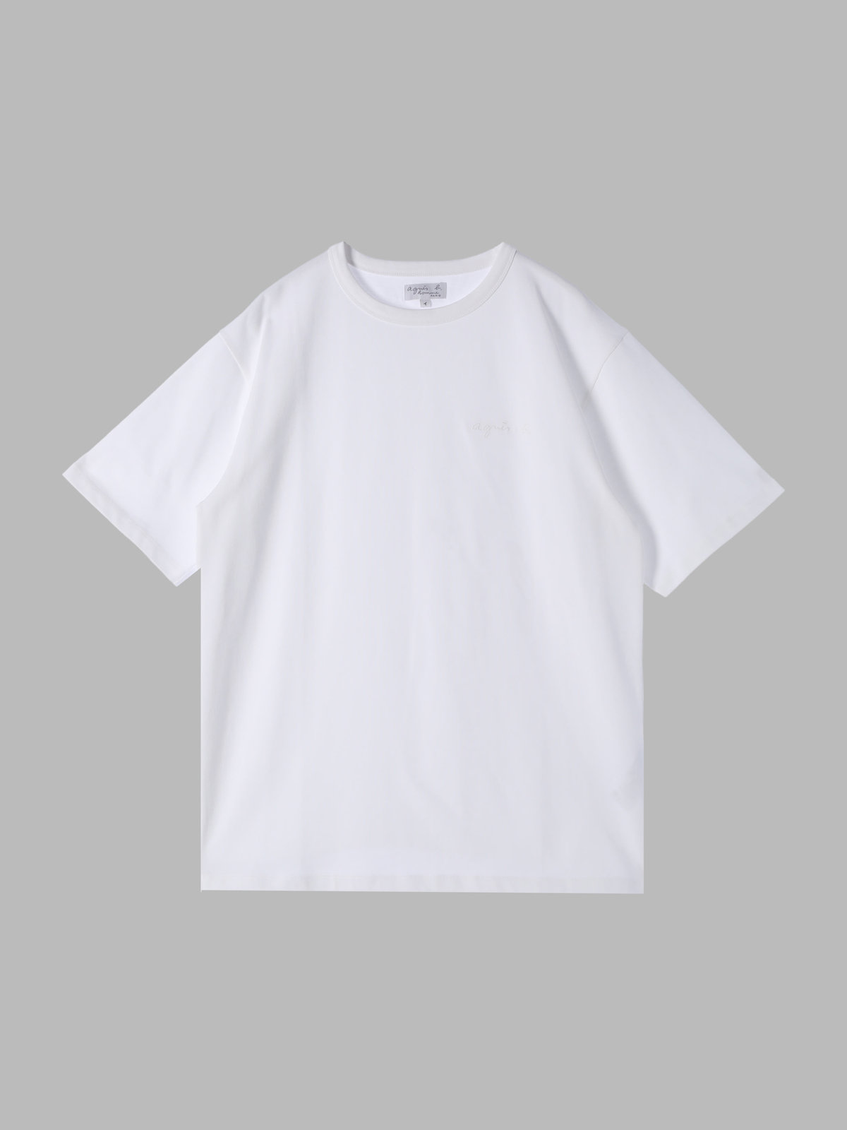HOMME メンズ メンズ ロゴ コットン 半袖 Tシャツ "CHRIS" ホワイト
