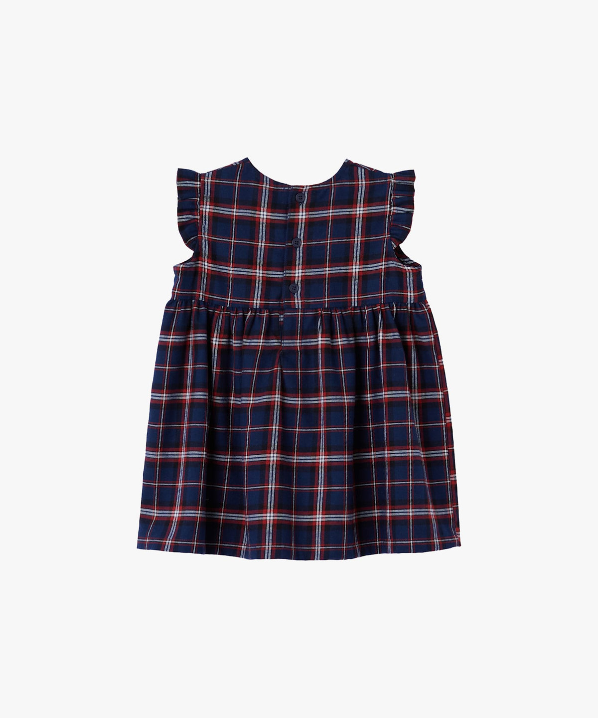 ENFANT ベビー ベビー チェック コットン ノースリーブ ブルマセット ブルー