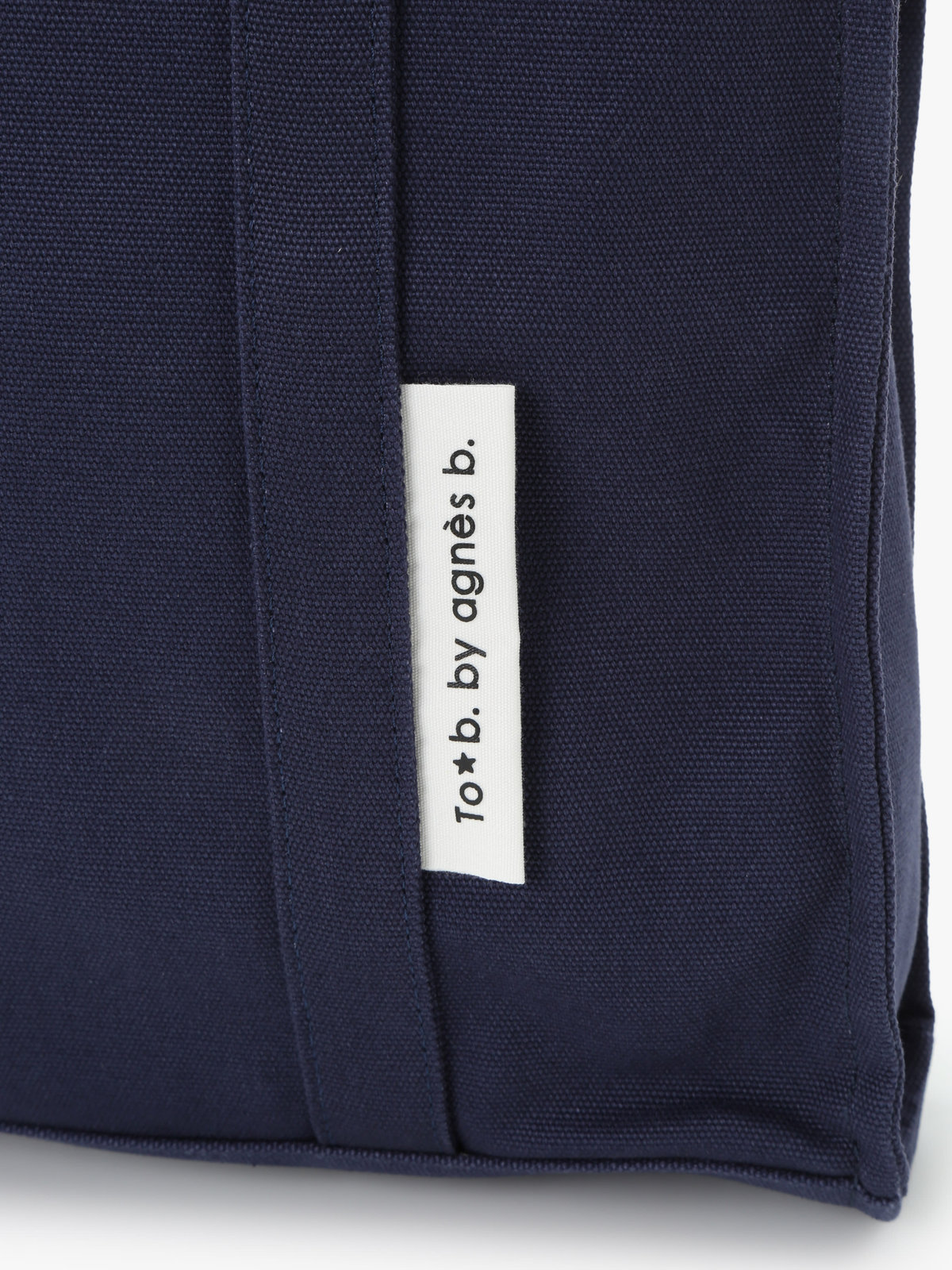 To b. by agnès b. 【Outlet】コットン キャンバス トートバッグ ネイビー