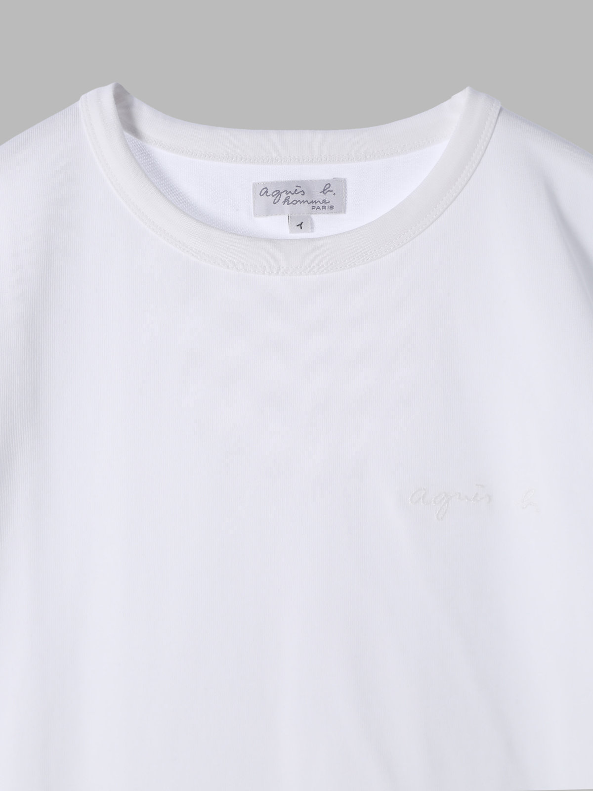 HOMME メンズ メンズ ロゴ コットン 半袖 Tシャツ "CHRIS" ホワイト